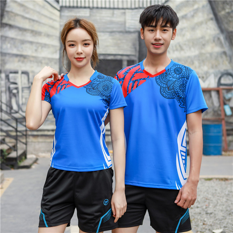 Table Tennis Uniform - Tenis camisa masculina/feminina, badminton tshirt, badminton